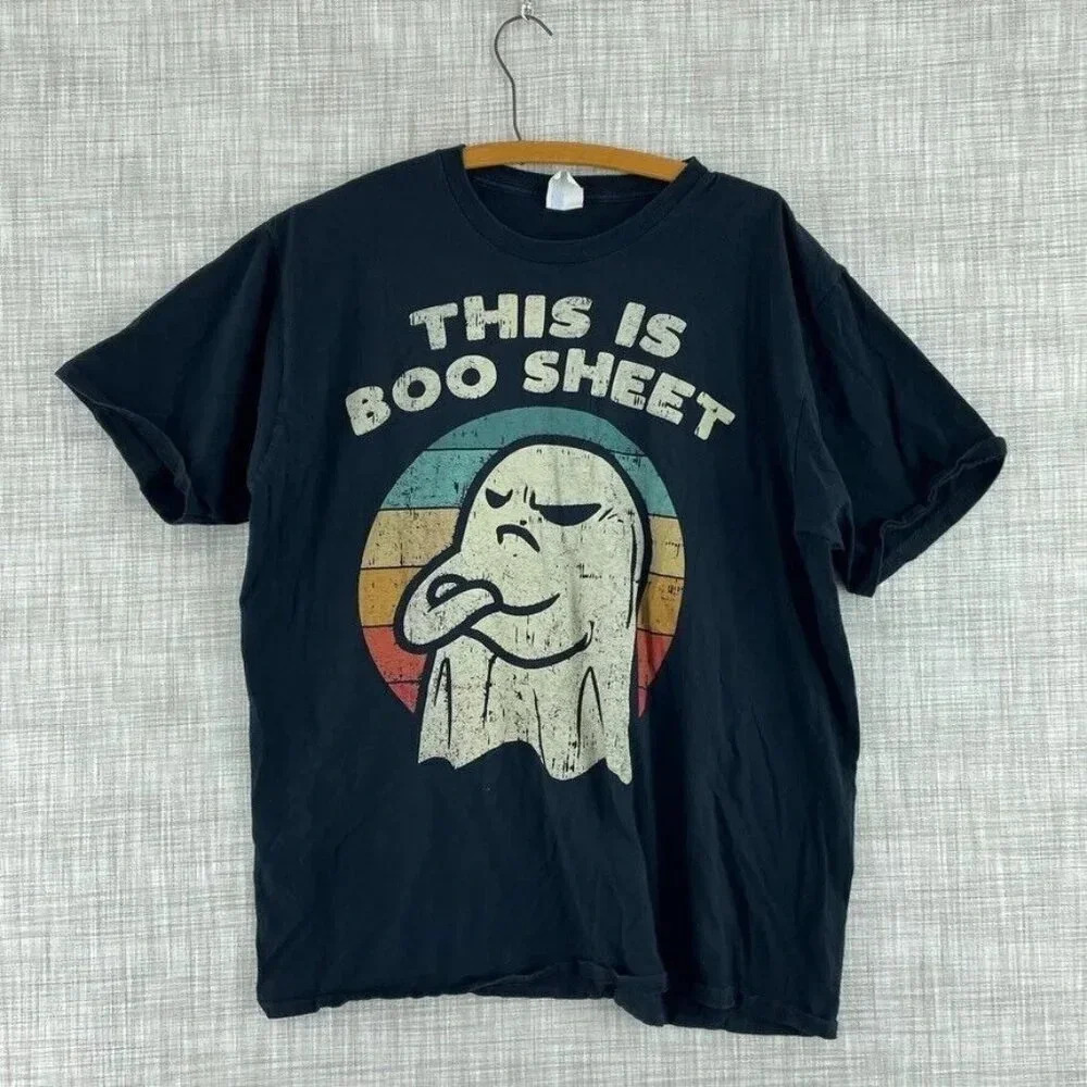 Halloween funny T-Shirt Short Sleeve Mens XL black 3165